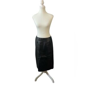 Danier - Vintage Italian leather midi length skirt